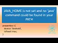 JAVA - HOME is not set and no java command could be found in your PATH FIXED