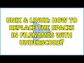 Unix Linux How to replace the spaces in filenames with underscore 2 Solutions