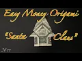 1 Money Origami Santa Claus US dollar bill origami Gift idea