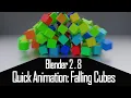 Falling cubes animation for Beginners - Blender 2 8