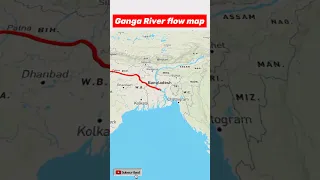 Ganga River Flow Map ग ग नद India River Ganga 