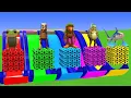 Download Lagu Long Slide Game With Cow Elephant Gorilla Hippopotamus Tiger 3d Animal Game Funny 3d Animals