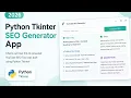 I Build an AI YouTube SEO Generator in Python Tkinter 2026 Full Project Step-by-Step