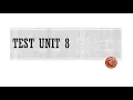 1st Ad TEST UNIT 8