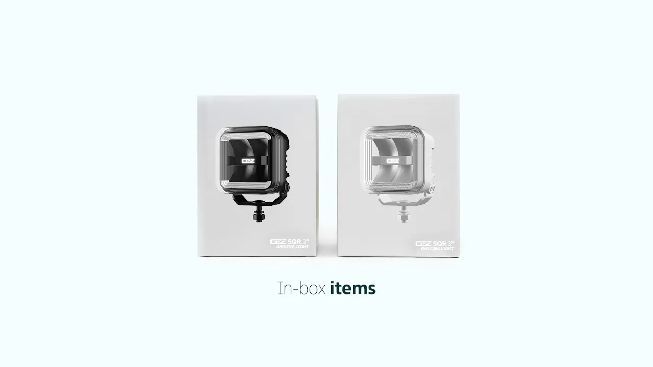 Video: OZZ SQR 3" - Driving light LED - White
