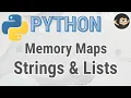 How are Strings and Lists created in Python Memory