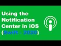 How to Use the Notification Center in Swift 5 and iOS Xcode 11 - 2020