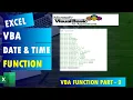 DATE TIME FUNCTION IN VBA WORKING WITH DATE TIME