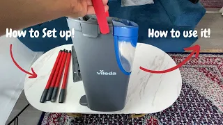 vileda h2pro flat mop how to set up review