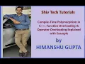 Compile-Time Polymorphism in C Function Overloading Operator Overloading Explained with Example