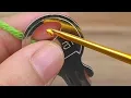 Lagu How to crochet a leave accessory key ring with Zarela dk 100% fine super wash merino wool