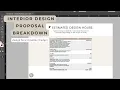 Interior Design Proposal Breakdown Design Fees Timeline Budget