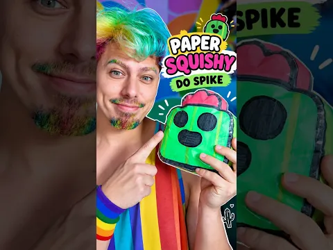 PAPER SQUISHY SPIKE 🌵💜 #brawlstars #papersquishy