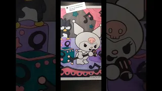 Satisfying Coloring Page - Kuromi Badtz Maru