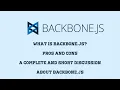 WHAT IS BACKBONE A COMPLETE REVIEW ABOUT BACKBONE JS PROS AND CONS OF BACKBONE JS