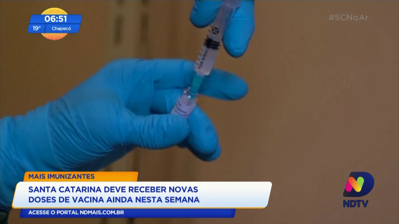 Santa Catarina deve receber novas doses de vacina ainda nesta semana
