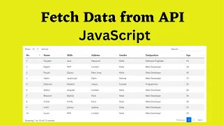 How to Fetch Data from an API using JavaScript and Display in a Table