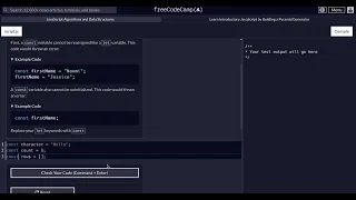 FreeCodeCamp - JavaScript Data Structures and Algorithms