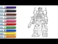 How to Color Transformers - Coloring Book Page
