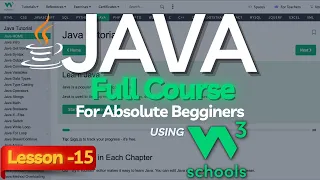 W3Schools Java Full Course For Beginners Lesson-15 Java W3Schools Tutorial Java For Loop