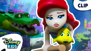 Ariel Saves Flounder from an Alligator! 🐠😱 | LEGO Disney Princess | @disneykids