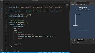 Hangman game using java-script part 5