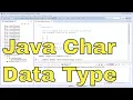 20x - Learn Java Character Data Type