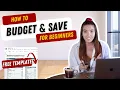 How to Budget your Money and Save for Beginners Using Google Sheet Free Monthly Budgeting Plan
