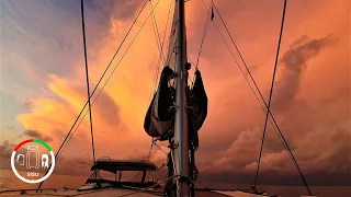 #123 EXPLOSIONS in the DARK of NIGHT and MAKING Paper from CLOTHES Stromboli AMALFI | Sailing SISU