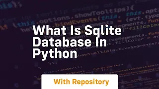 what is sqlite database in python