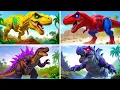 Download Lagu NEW SpiderMan Dinosaur Team vs All Tyrannosaurus Rex Pro 8 Superhero Dinosaurs Jurassic Spiderman