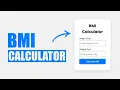 BMI Calculator using HTML CSS and JavaScript