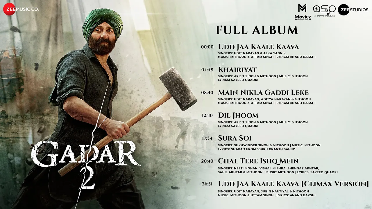 Gadar 2 - Full Album | Sunny Deol, Ameesha Patel, Utkarsh Sharma | Mithoon & Uttam Singh