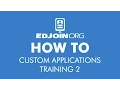 EDJOIN Custom Applications training 2