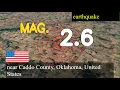 eart uake near Caddo County Oklahoma United States live updates today 2 6 magnitude eart u