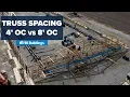 Truss Spacing 4 OC vs 8 OC