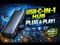 UH6120C USB C 6 in 1 Hub Plug Play Best for Everyday Use Work Travel