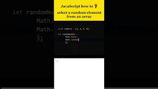 How to select a random element from an array in JavaScript