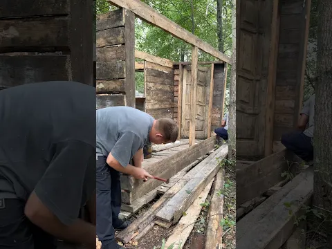 Строим домик в лесу 😁