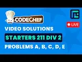 CodeChef Starters 211 Solutions - A to E by Suvrat TLE Eliminator