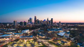Charlotte Skyline Sunset 9 March 2026 4K Drone Timelapse Mavic 4 Pro