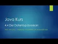 Java Kurs 4 4 Der Datentyp boolean