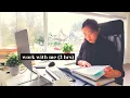 Work from home with me 3 HRS Pomodoro no music typing ASMR paper shuffling ASMR with timer