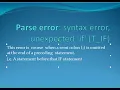 Parse error syntax error unexpected if T - IF