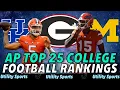Revealing the AP 25 College Football Rankings l Georgia reigns supreme Michigan State falls more