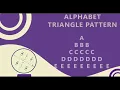 86 Alphabet Triangle Pattern without any pre-defined method using while loop in Python