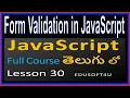 Form Validation in JavaScript - JavaScript Total Course in Telugu-Lesson 30