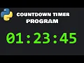 Countdown timer program in Python