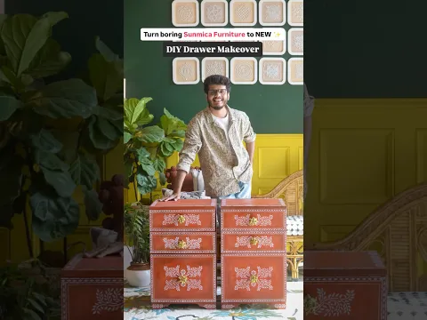 Sunmica but make it LUXURY 😭 DIY Drawer Makeover #furnituredesign #diyprojects #ytshortsindia