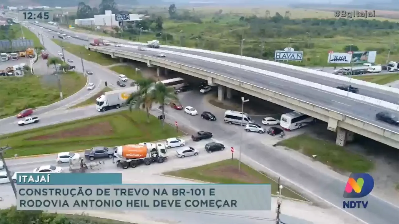 Construção do trevo na BR-101 e rodovia Antonio Heil em Itajaí deve começar